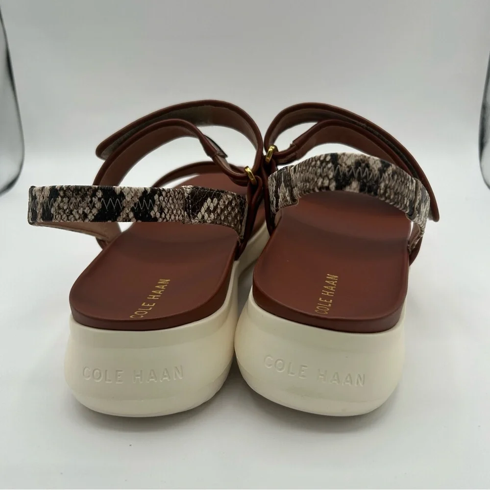New Cole Haan Women's Zerogrand Merrit Sandal snake print size 10.5 B
